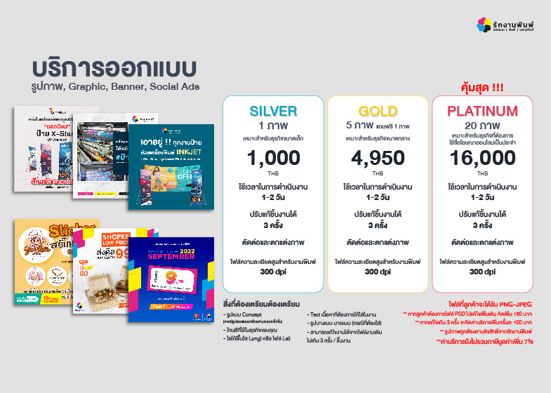 บริการออกแบบรูปภาพ Graphic Banner และ Social Ads - Digital Marketing Phuket